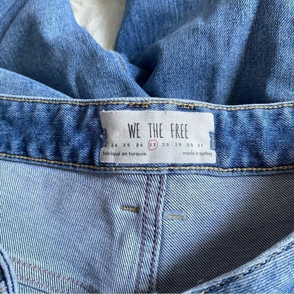 We the Free People Women's Blue Distressed Cropped Dylan Jeans Size 27 - Picture 4 of 6